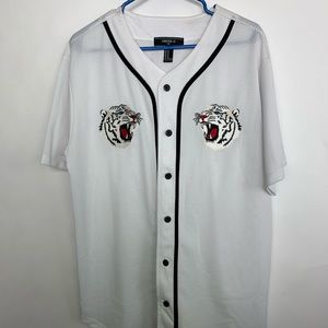 White Tiger Mesh Baseball Jersey Forever21 Men